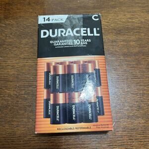 Duracell Coppertop Alkaline C Batteries - 14 Count Expires 3/2035